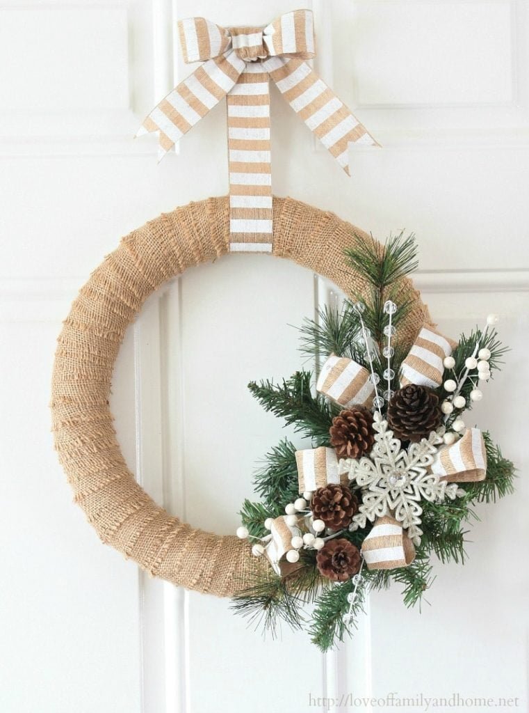 Burlap Christmas Wreath