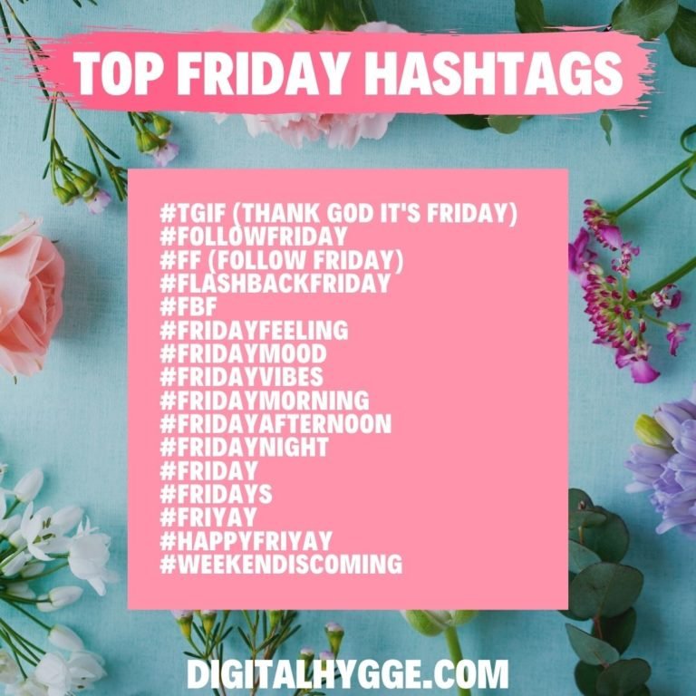 200+ Daily Hashtags For Each Day Of The Week Digital Hygge