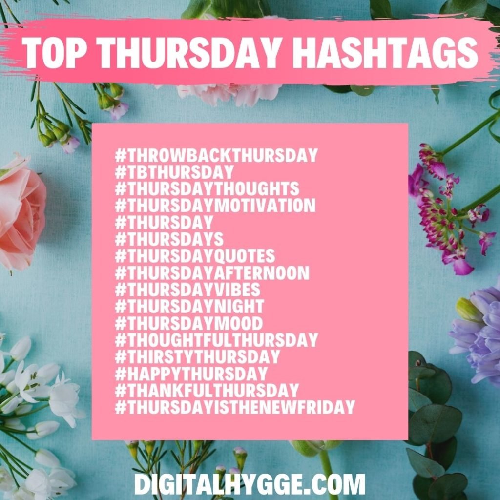 200+ Daily Hashtags For Each Day Of The Week - Digital Hygge