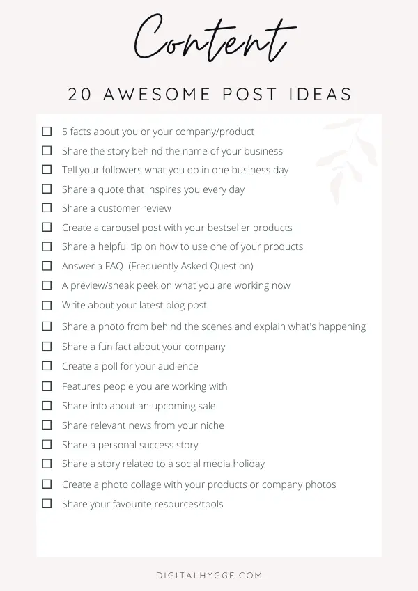 20 awesome post ideas