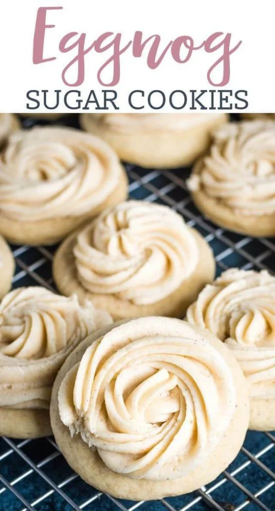 Frosted Eggnog Cookies {Soft Sugar Cookie Recipe}