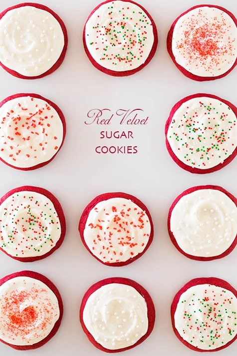 Red Velvet Sugar Cookies