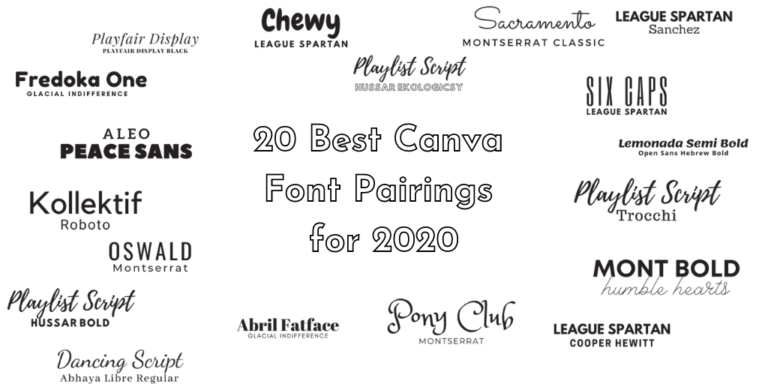 20 Best Canva Font Pairings