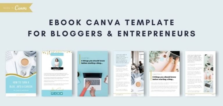 E-Book Canva Template For Bloggers And Entrepreneurs (A4 & US Letter)