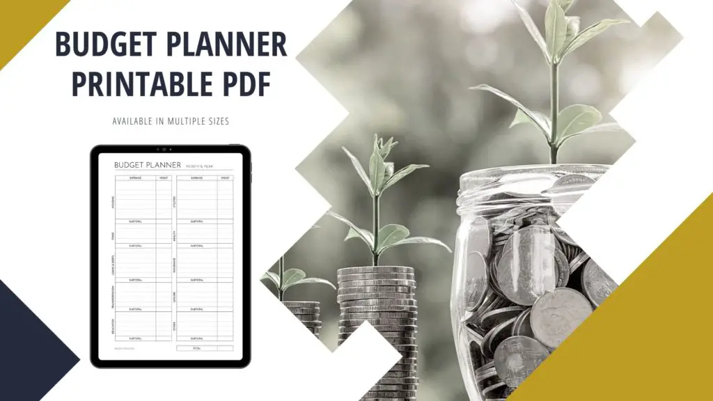 Monthly Budget Planner (Printable PDF)