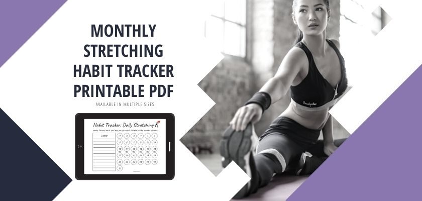Monthly Stretching Habit Tracker Free Printable PDF