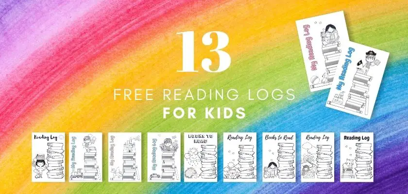 13 Reading Logs That Kids Can Color (Free Printables)