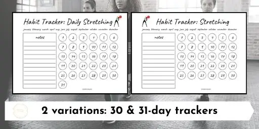Habit Tracker Idea #5 - Daily Stretching Exercises