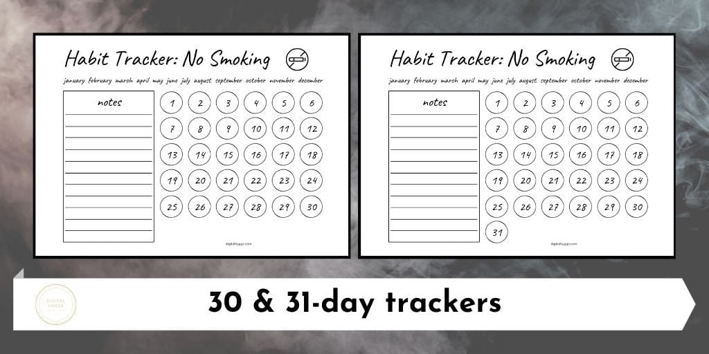 Quit Smoking Tracker Printable