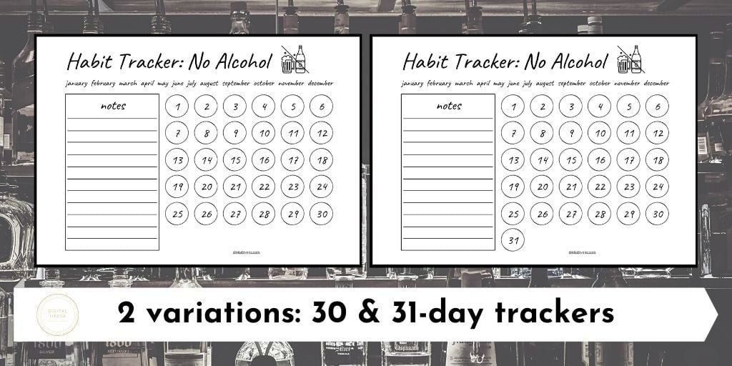 No Alcohol Challenge Printable Tracker