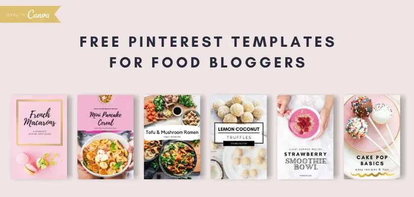 FREE Pinterest Canva Templates for Food Bloggers