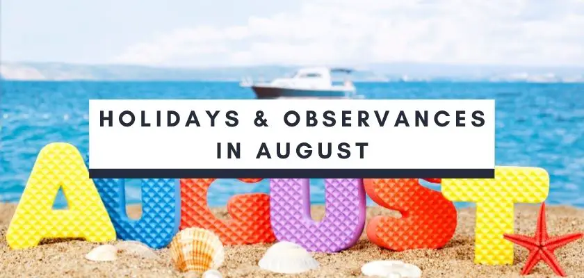 Social Media holidays and observances in August