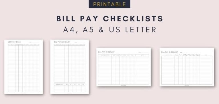 These Free Checklists Will Help You Never Miss A Bill Payment Again
