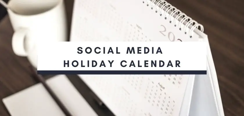 social media holiday calendar image
