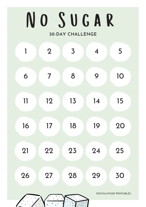 No Sugar 30-Day Challenge Green
