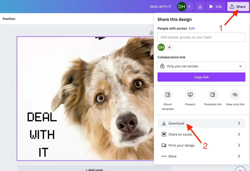 How To Save GIF in Canva