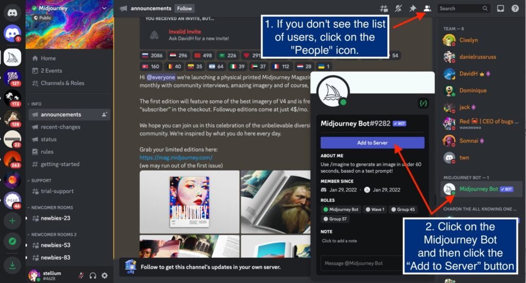 How to Add the Midjourney Bot to Your Server on Discord