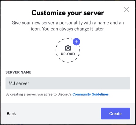 How to create own server for Midjourney Bot