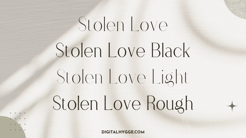 Aesthetic Canva Fonts - Stolen Love