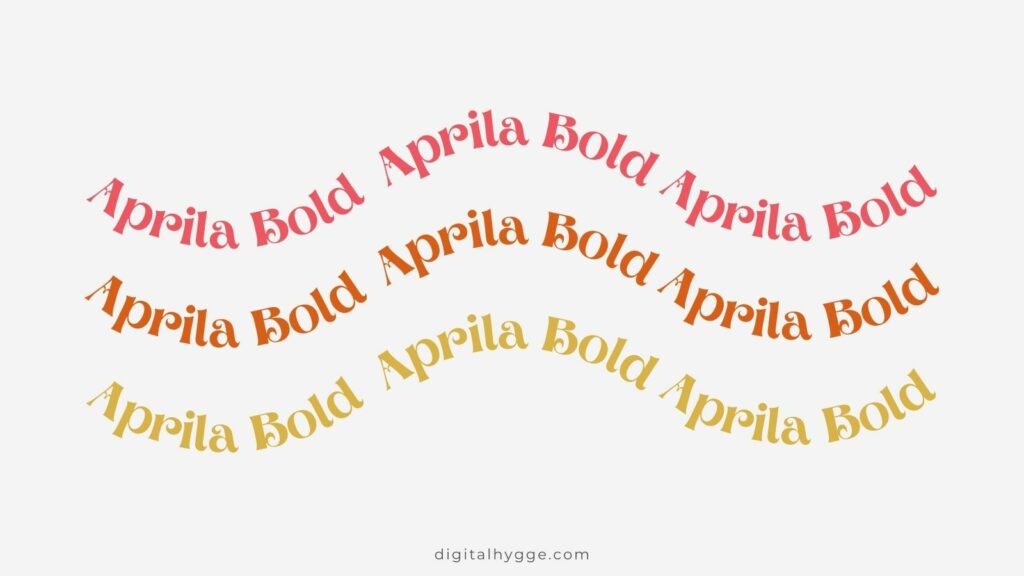 Groovy Canva Fonts - Aprila Bold