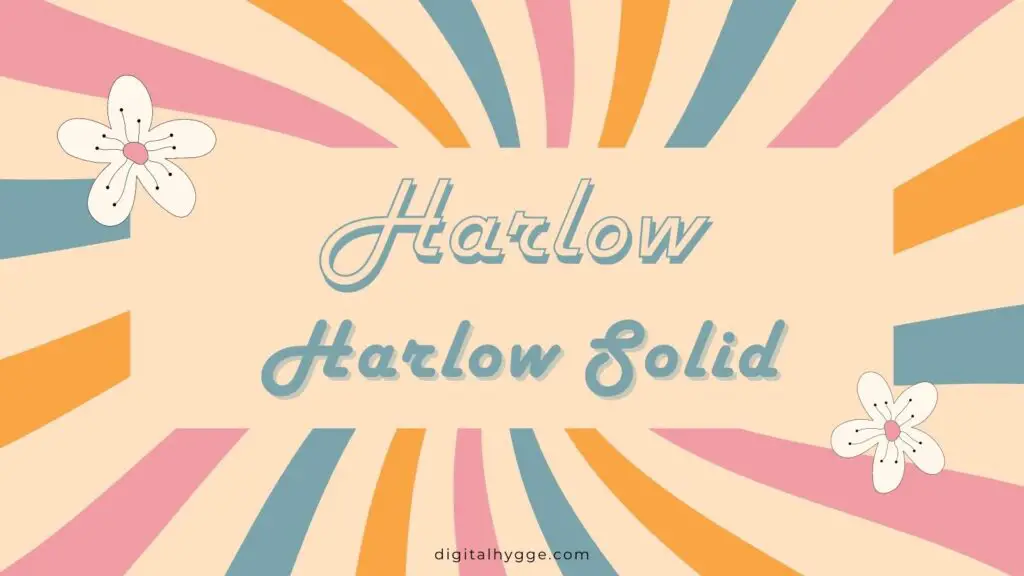 Groovy Canva Fonts - Harlow & Harlow Solid
