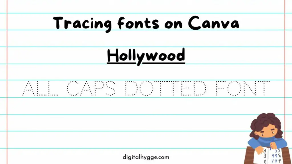 Tracing fonts on Canva - Hollywood