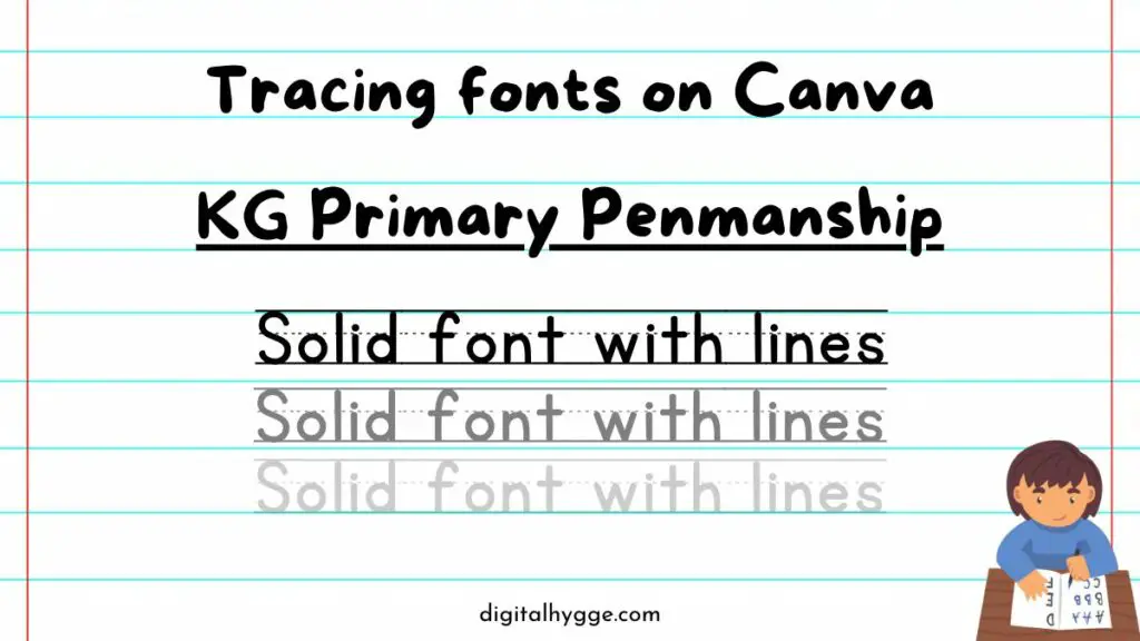 Tracing fonts on Canva - KG Primary Penmanship