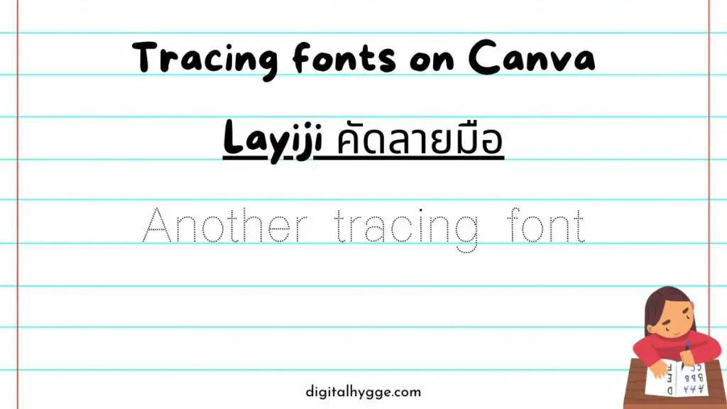 Tracing fonts on Canva - Layiji คัดลายมือ