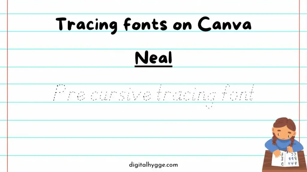 Tracing fonts on Canva - Neal