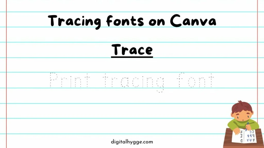 Tracing fonts on Canva - Trace