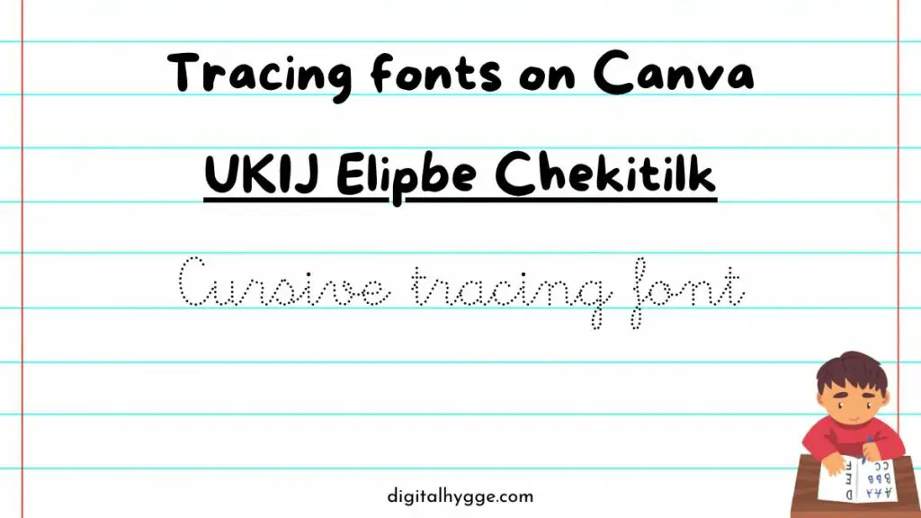 Tracing fonts on Canva - UKIJ Elipbe Chekitilk
