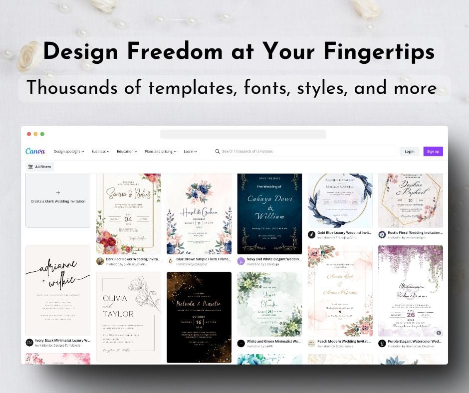 Canva's Wedding Template Library