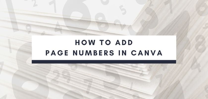 Add Page Numbers in Canva - Canva Templates