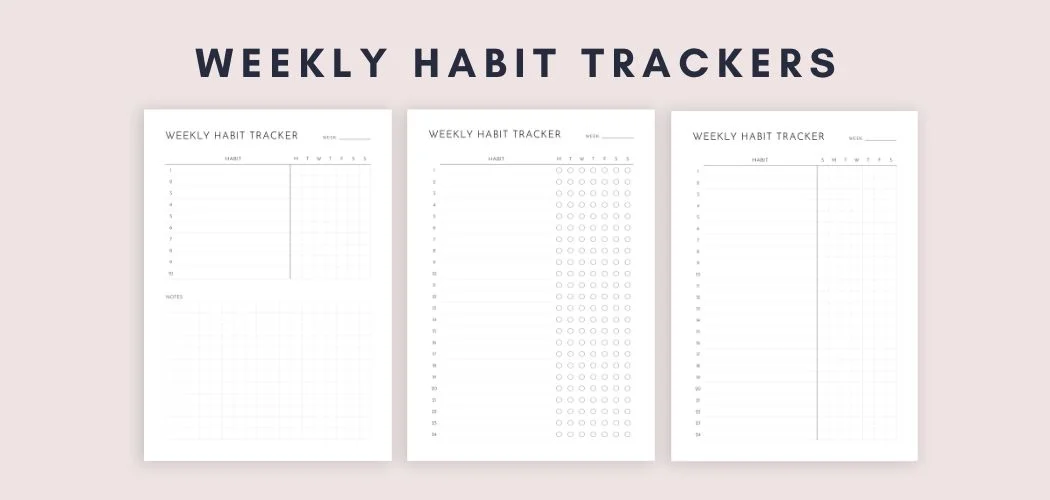 Habit Tracker Printable Planner Template Paper Trail Design