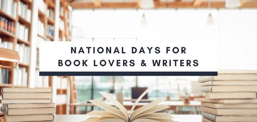 Complete List of National Days for Book Lovers
