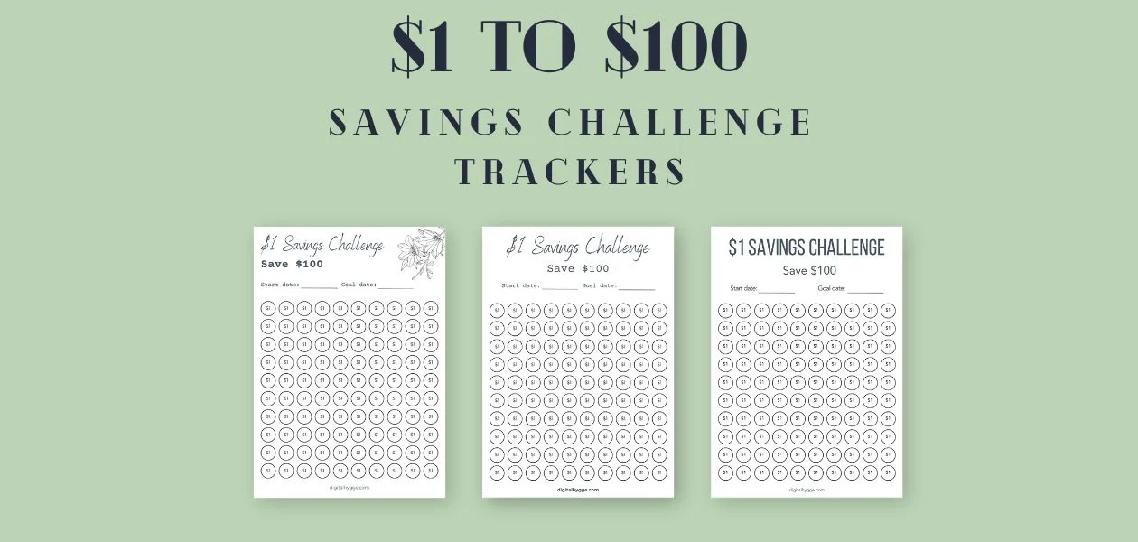 One Dollar to $100 Money Saving Challenge - Digital Hygge