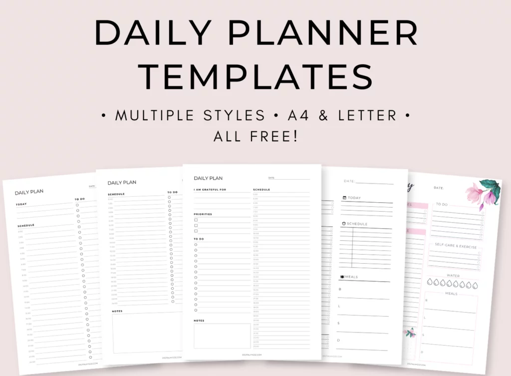 Daily Planner Templates