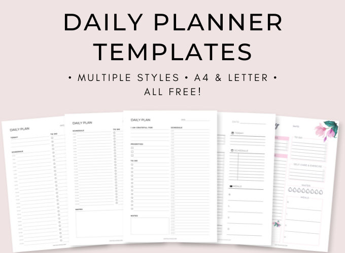 Daily Planner Templates Free Printables