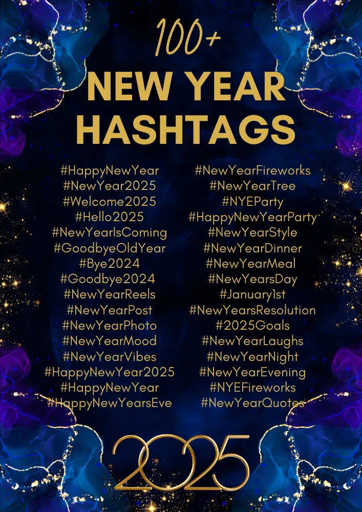 Best New Years Eve Hashtags for 2025