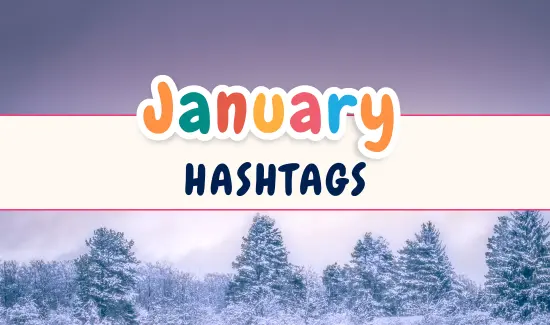 Complete list of January Hashtags