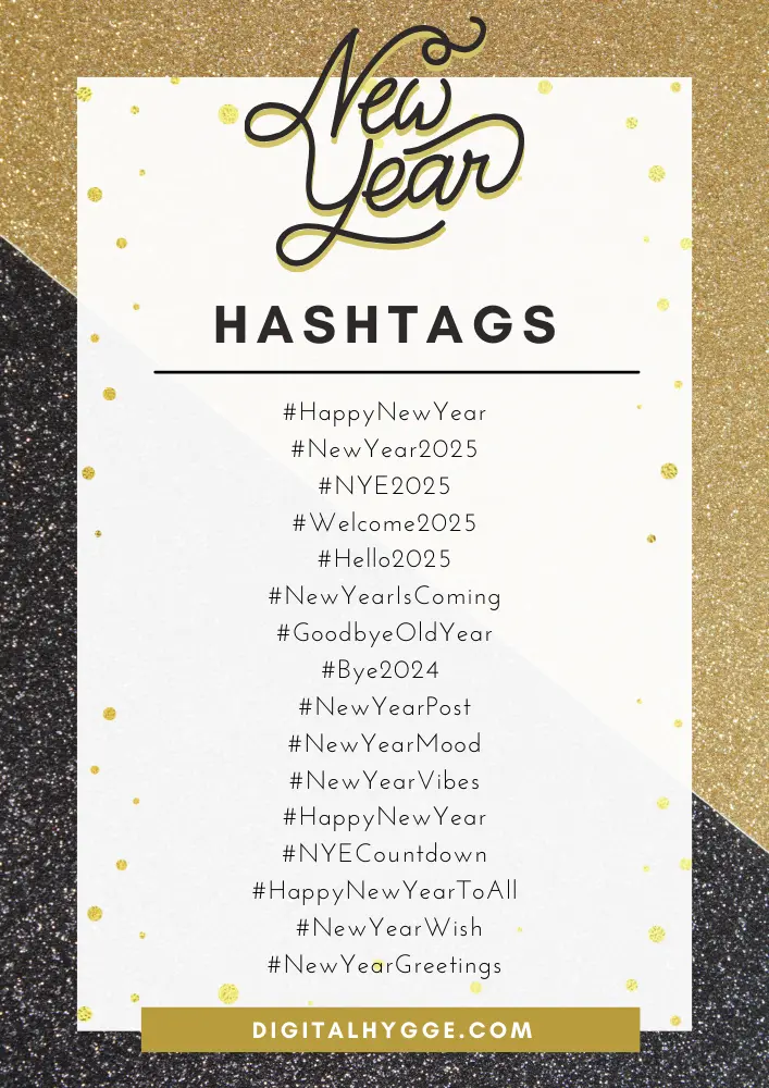 New Years Eve Hashtags 2025