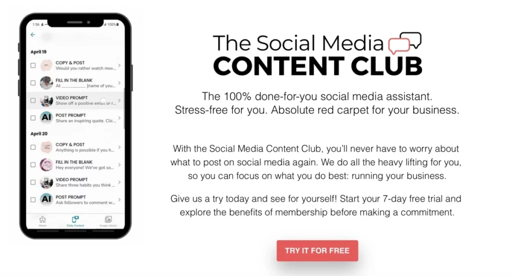 Social Media Content Club