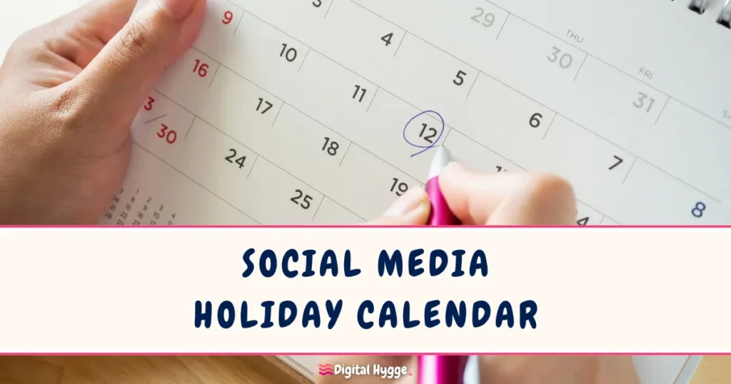 Social Media Holiday Calendar