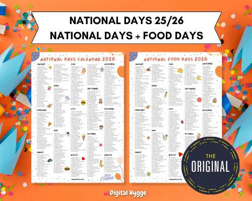 National Days Calendar Bundle 2025-2026