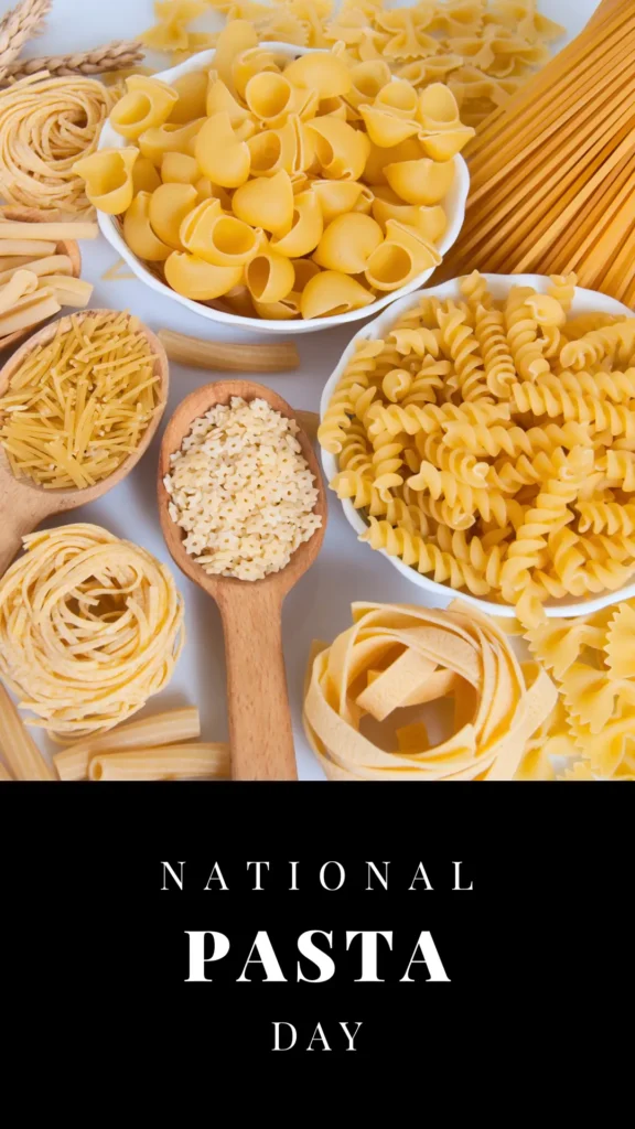 National Pasta Day (October 17) is the biggest national day dedicated to all types of pasta, from spaghetti to penne to fusilli.