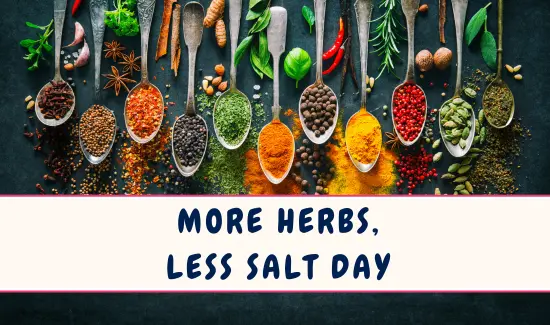 More Herbs Less Salt Day