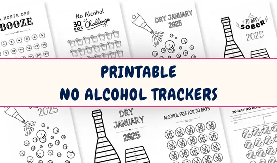 23 Printable No Alcohol Trackers
