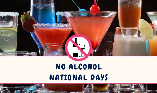 No Alcohol National Days and Months