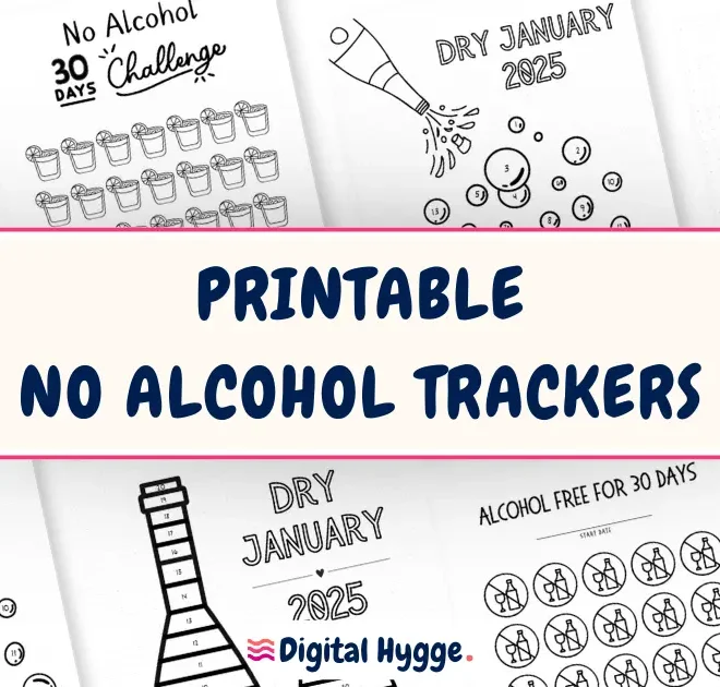 Printable No Alcohol Challenge Trackers