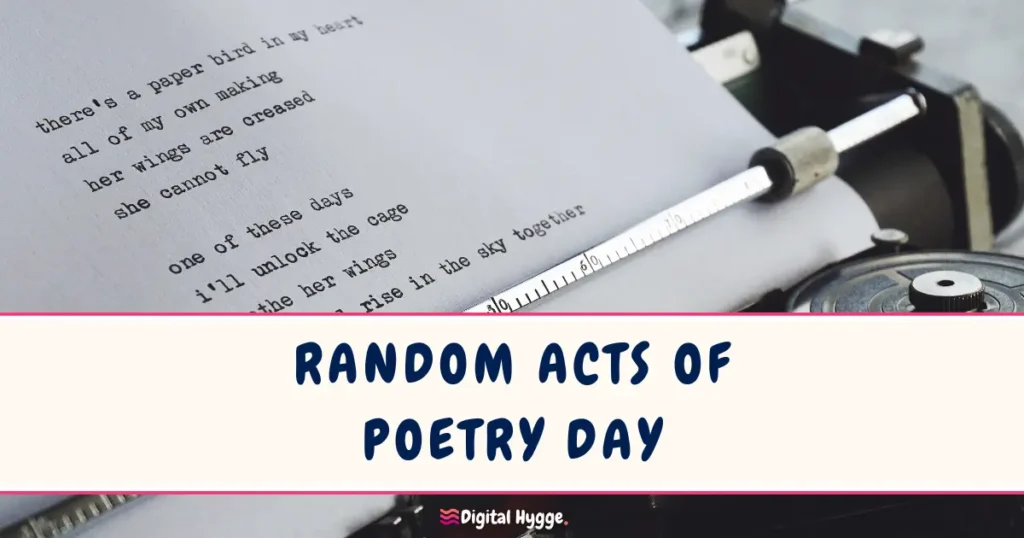 Random Acts of Poetry Day First Wednesday of October